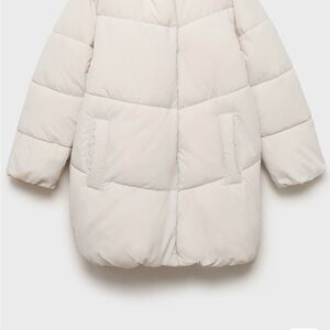 Mango Kids Ivory Puffer Jacket